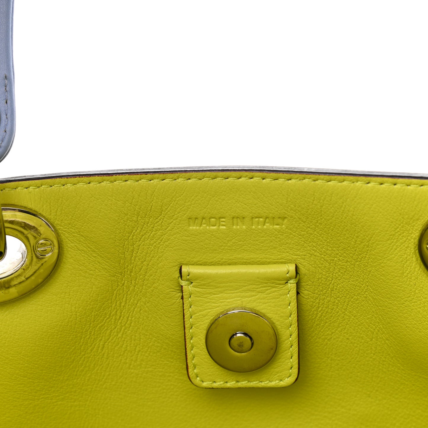 Smooth Calfskin Medium Diorissimo Tote Lavender Jaune Fluo