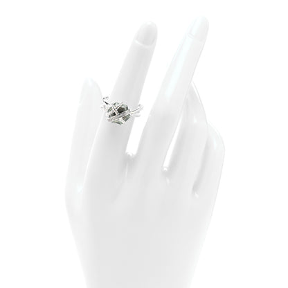 David Yurman Sterling Silver Diamond Prasiolite 10mm Cable Wrap Ring 52 6 2 of 4