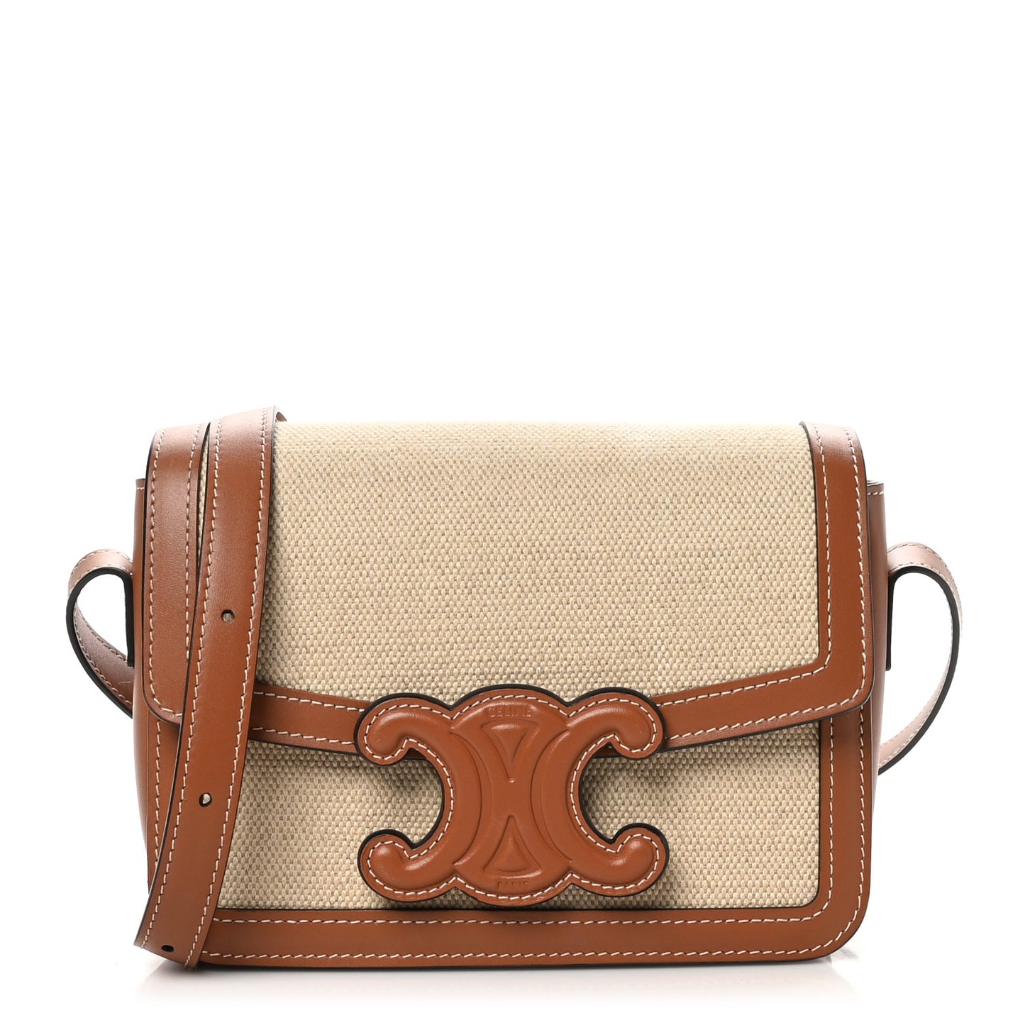 Textile Natural Calfskin Teen Triomphe Natural Tan