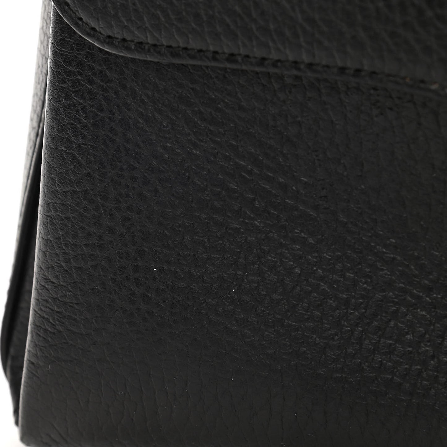 Dollar Calfskin Interlocking G Top Handle Shoulder Bag Black