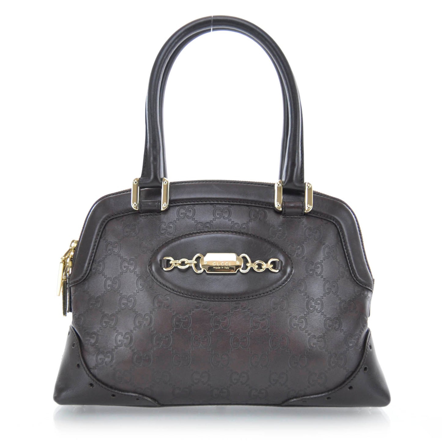 Guccissima Punch Handbag Chocolate Brown