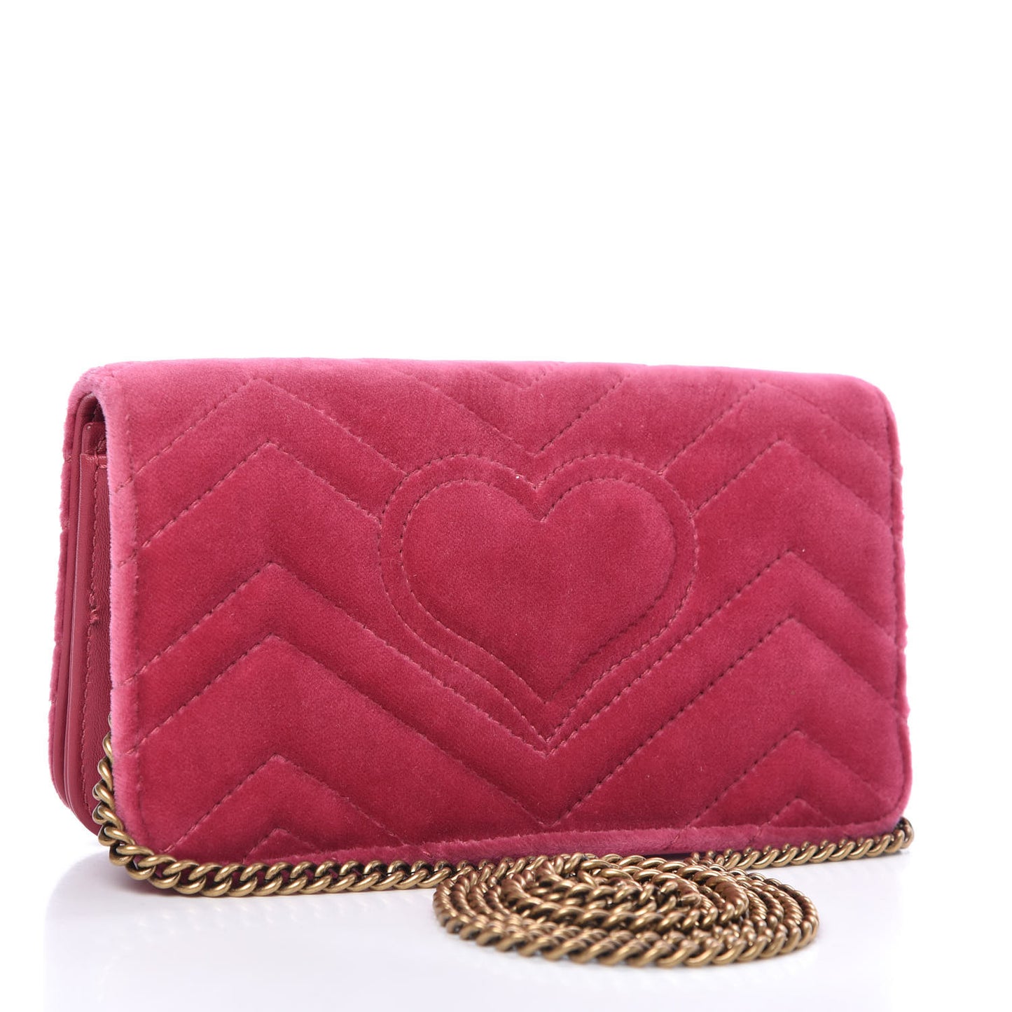 Velvet Matelasse Love Embroidered GG Marmont Mini Bag Light Raspberry Rose