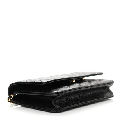 Chanel Caviar Quilted Wallet On Chain WOC Black 4 of 12