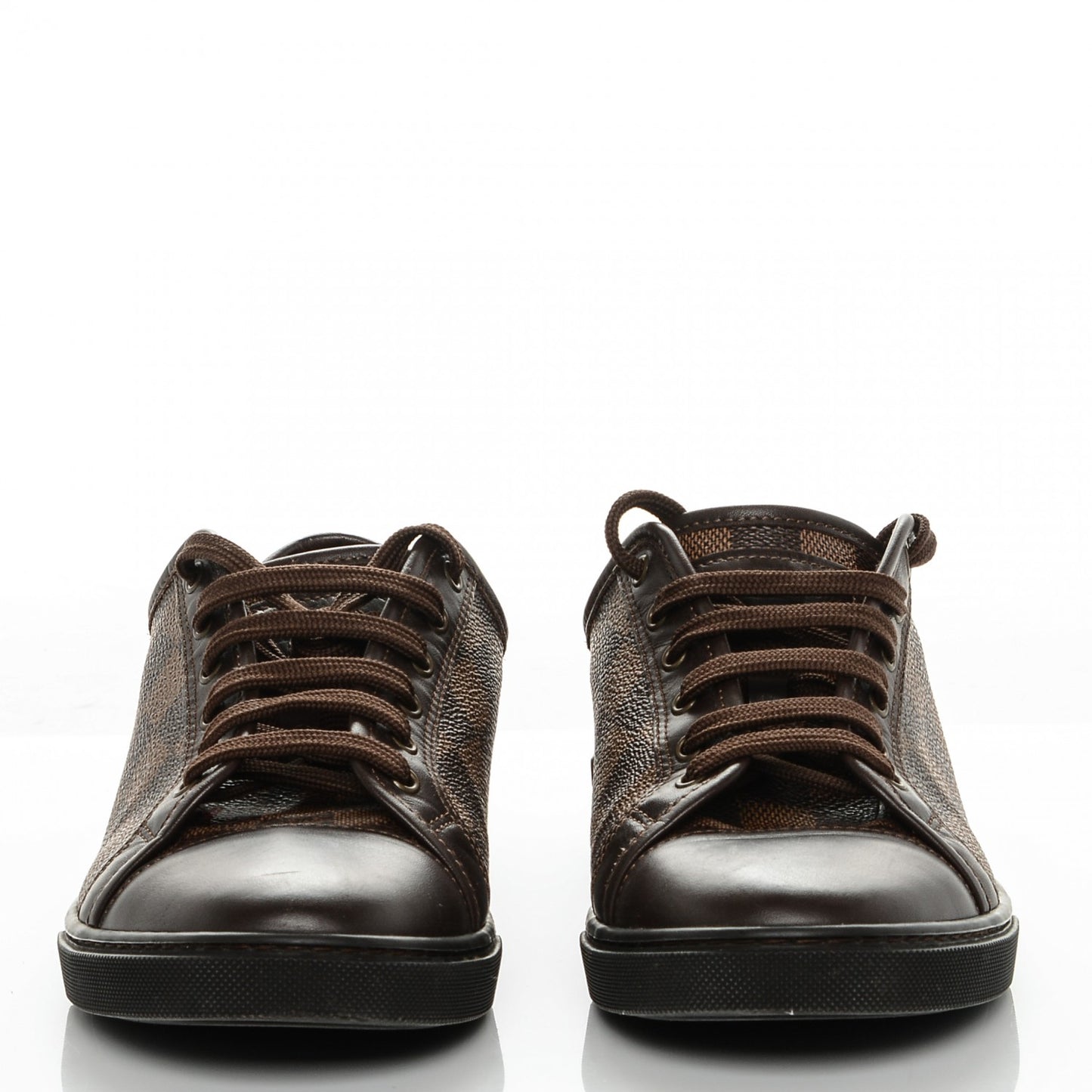 Calfskin Damier Ebene Punchy Sneakers 38