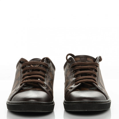 Louis Vuitton Calfskin Damier Ebene Punchy Sneakers 38 2 of 9