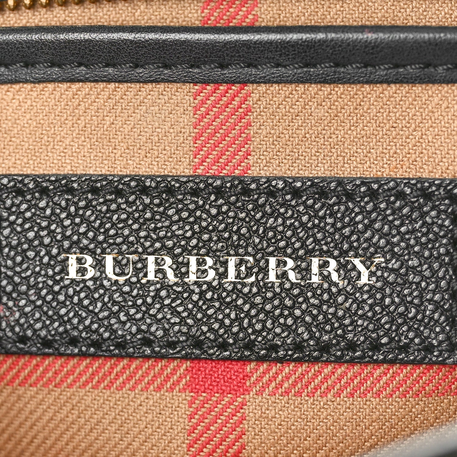 Burberry Soft Grain Calfskin Small Buckle Zip Bag Black 6 of 9