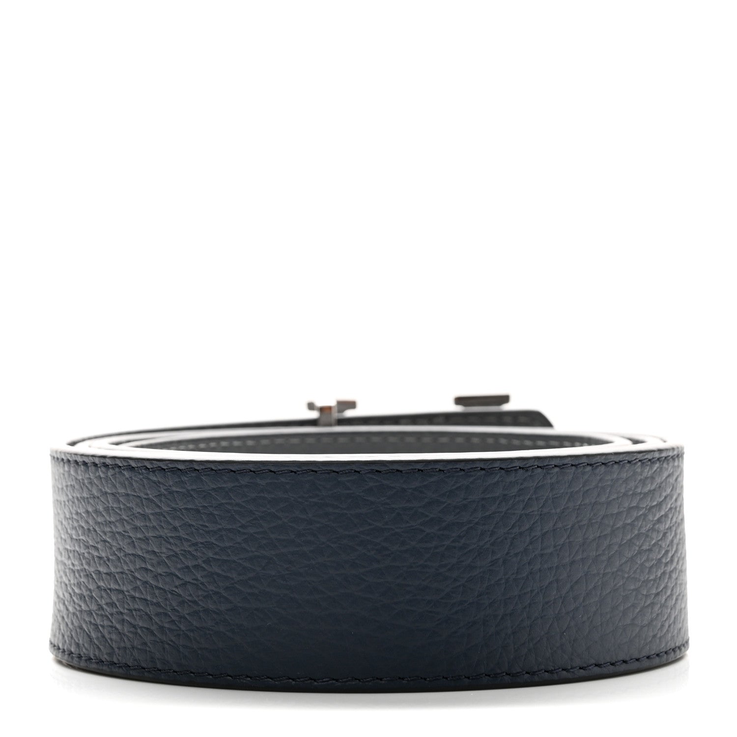 Louis Vuitton Taurillon Calfskin 30mm LV Initiales Reversible Belt 100 40 Navy 4 of 9
