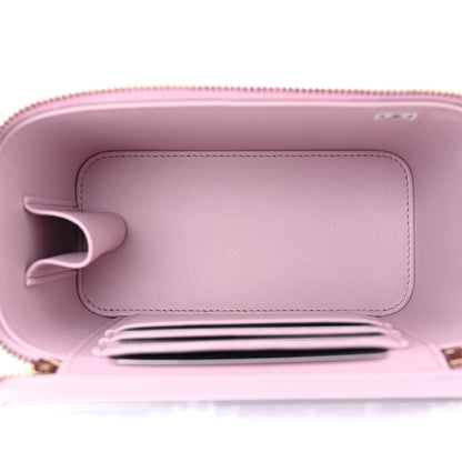 Chanel Lambskin Quilted Small Top Handle Vanity Case With Chain Light Pink 5 of 12