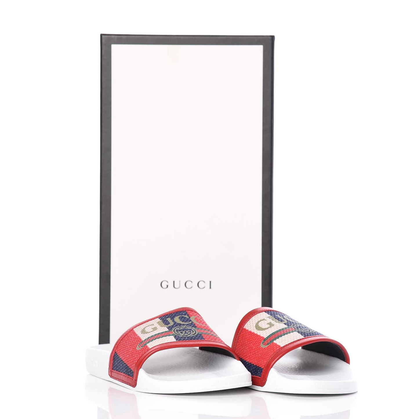 Canvas Sylvie Stripe Logo Pursuit Slide Sandals 35 Mystic White Hibiscus Red Maritime