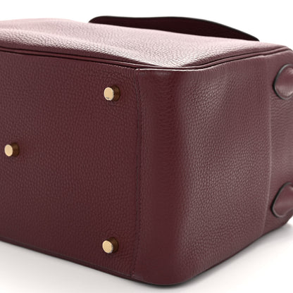 Hermes Taurillon Clemence Lindy 34 Bordeaux 9 of 10