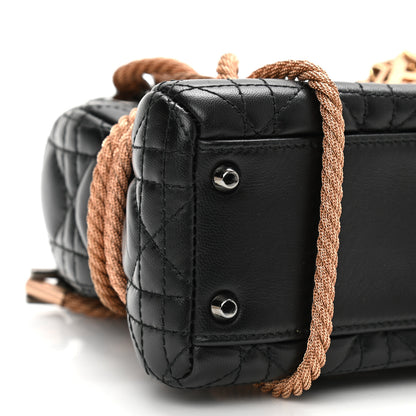 Christian Dior Lambskin Cannage Mini Morgane Tschiember Lady Dior Black 8 of 10