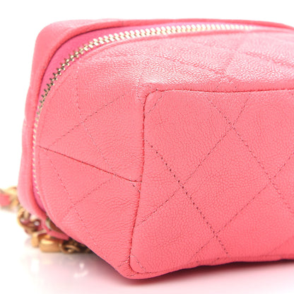 Chanel Caviar Quilted Mini Top Handle Vanity With Chain Pink 8 of 9