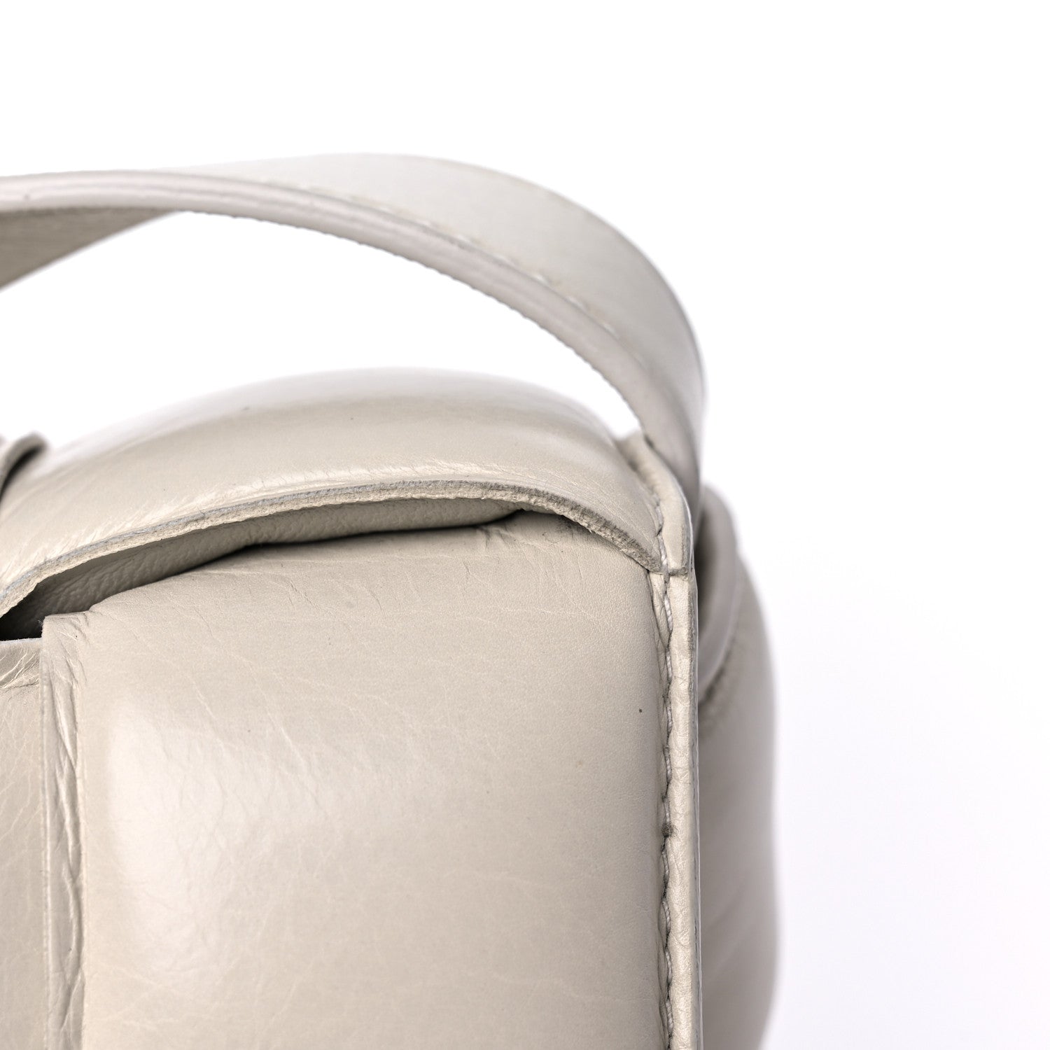 Bottega Veneta Paper Calfskin Maxi Intreccio Padded Cassette Crossbody Bag Chalk 17 of 21