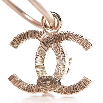 Chanel Crystal Pearl CC Drop Leaf Earrings Gold 4 of 4