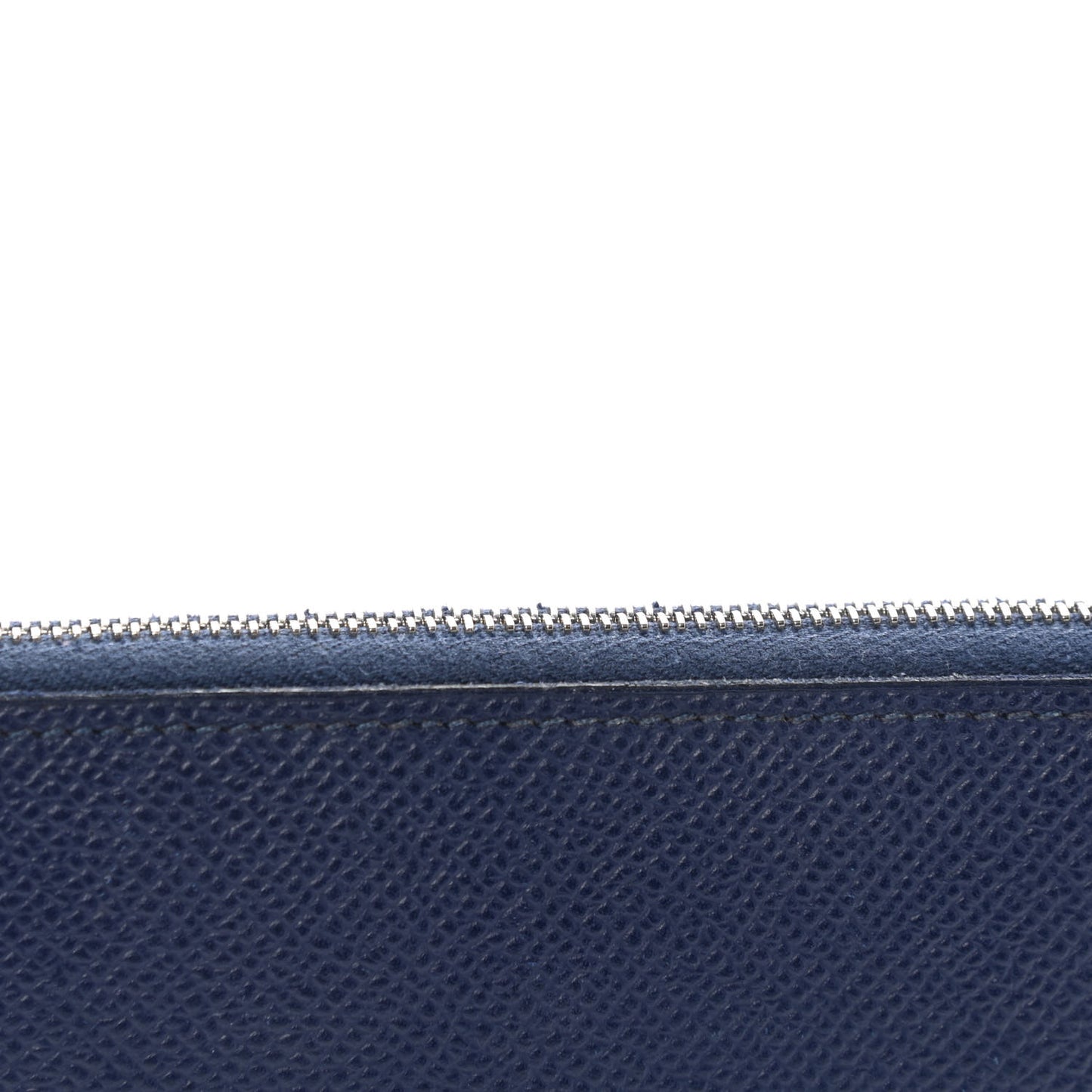 Epsom Silk'In Wallet Bleu Saphir Fauve Lime
