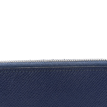 Hermes Epsom Silk'In Wallet Bleu Saphir Fauve Lime 8 of 9