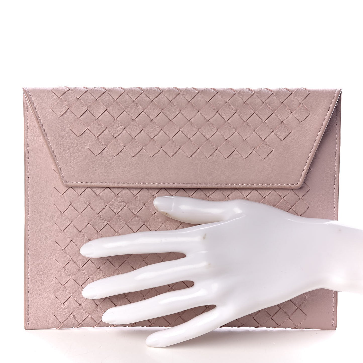 Nappa Intrecciato Three in One Nesting Pouch Magnolia Deco Rose Glicine