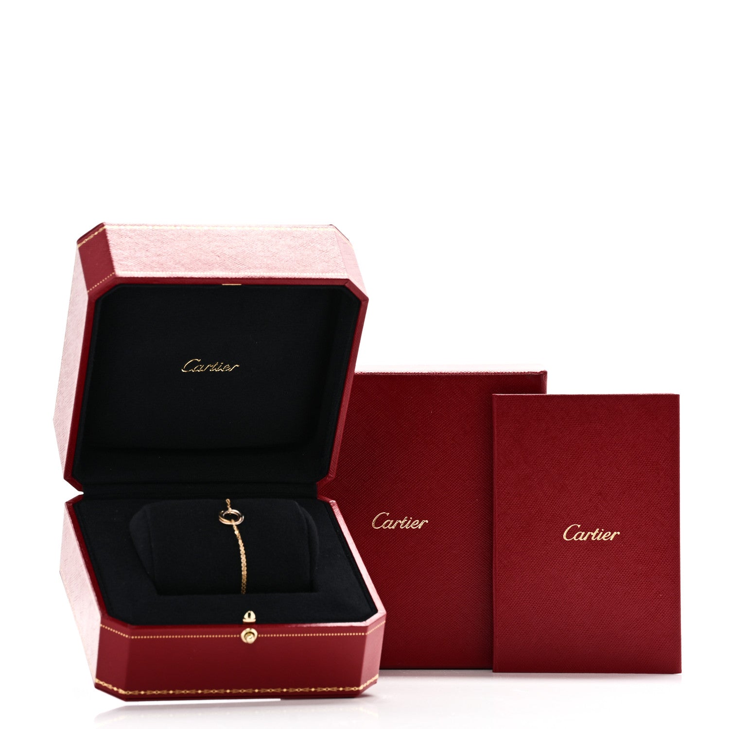 Cartier 18K Pink Yellow White Gold Trinity Bracelet 4 of 4