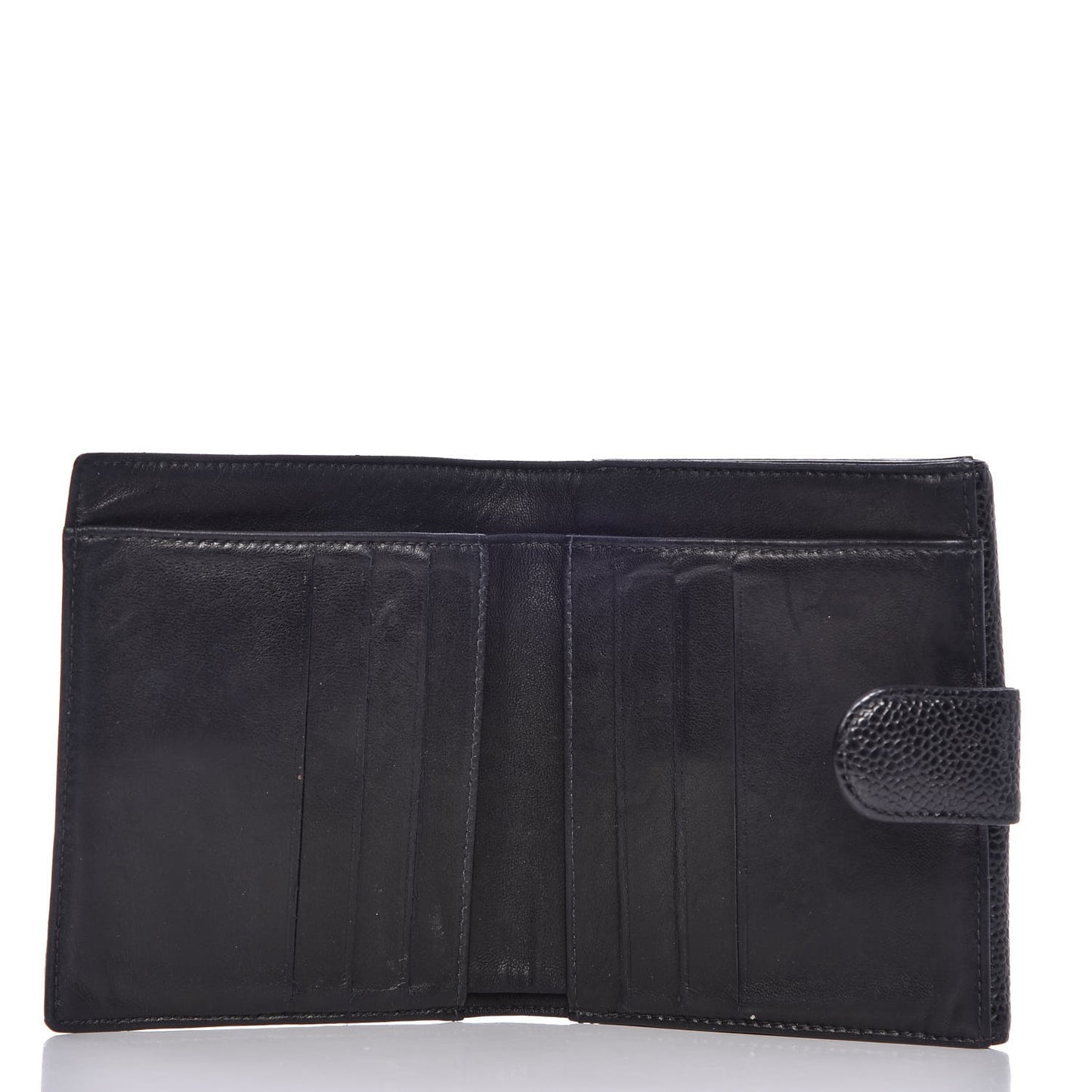 Caviar Timeless CC Compact French Wallet Black