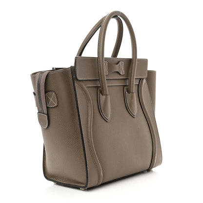 Celine Smooth Calfskin Interstice Micro Luggage Light Taupe 3 of 18