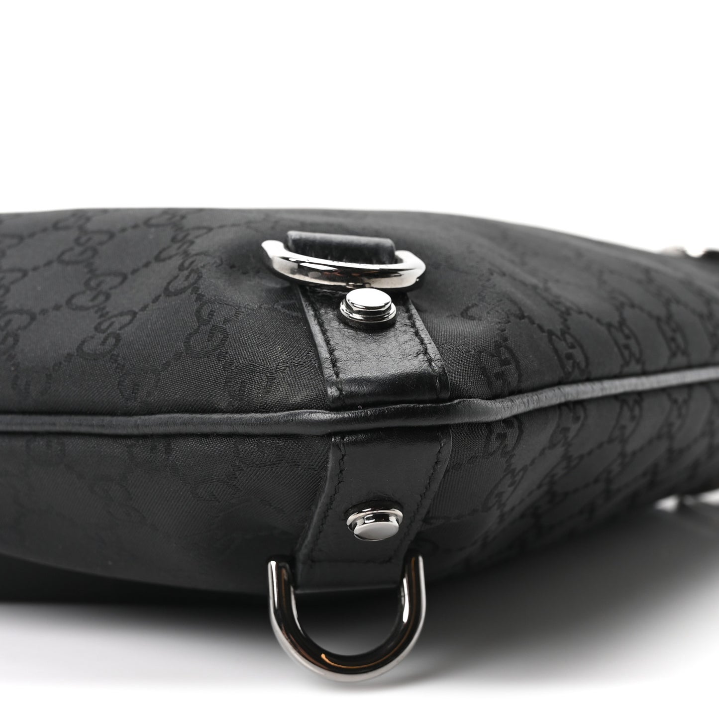 Nylon Monogram Abbey Messenger Bag Black