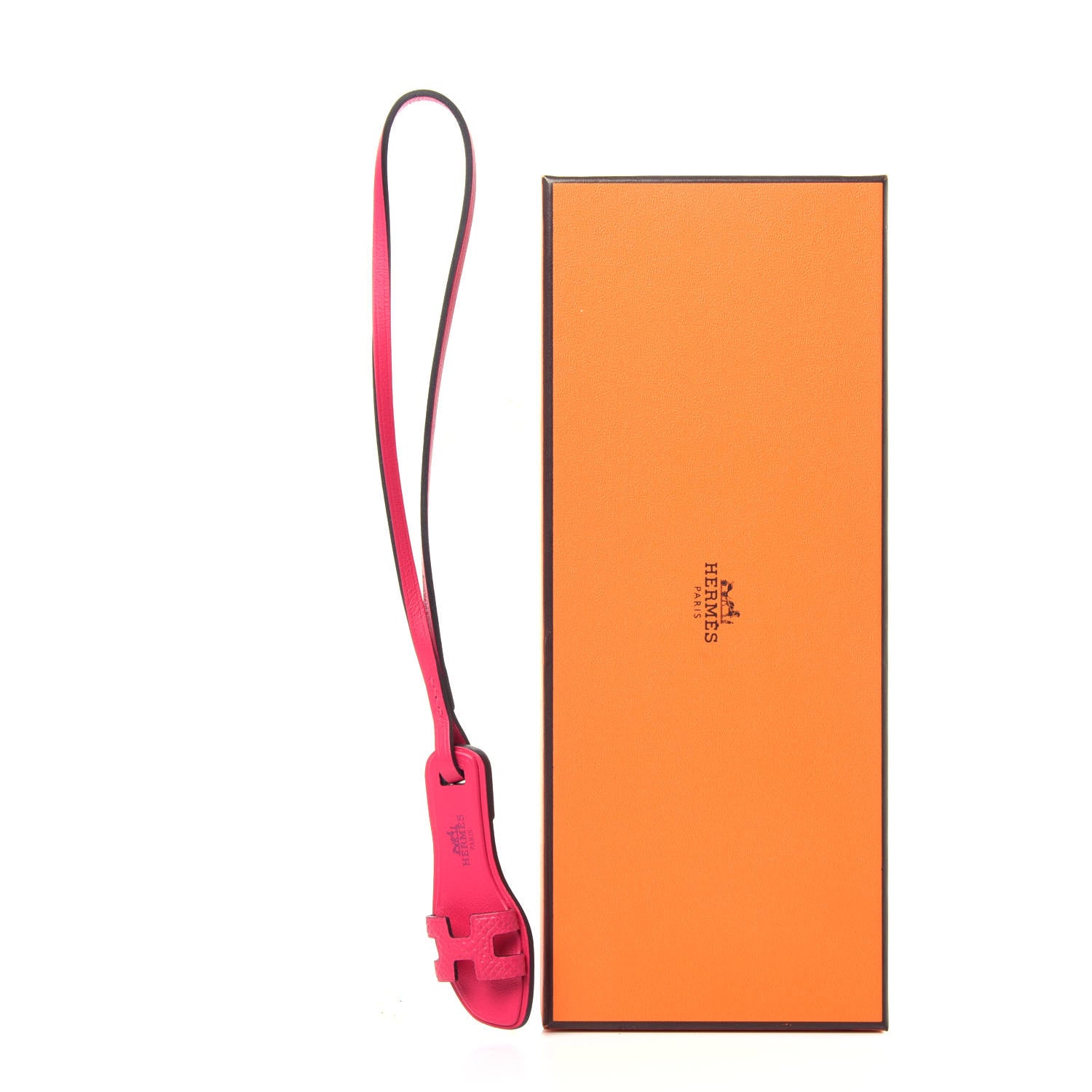Hermes Epsom Butler Calfskin Hunter Oran Nano Bag Charm Rose Mexico 6 of 6