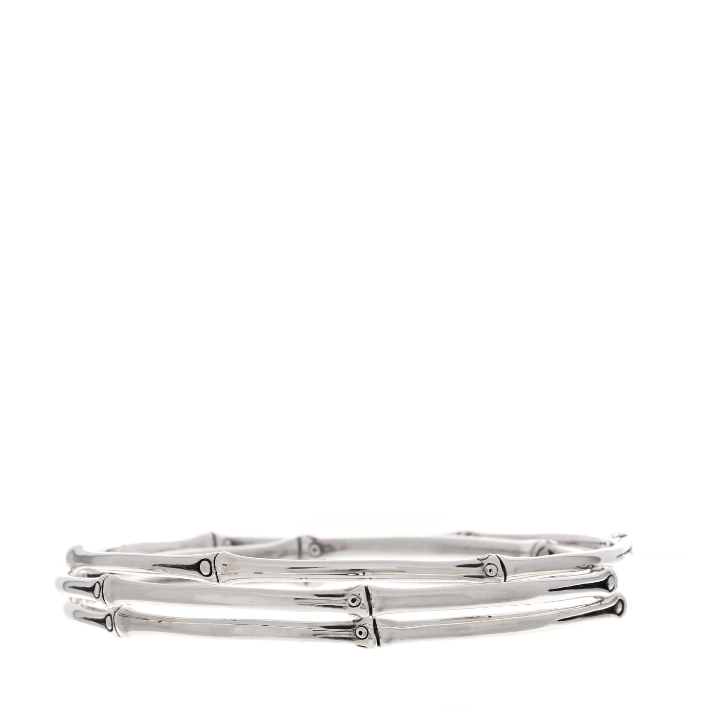 Sterling Silver Bamboo Bangle Bracelet Set of 3