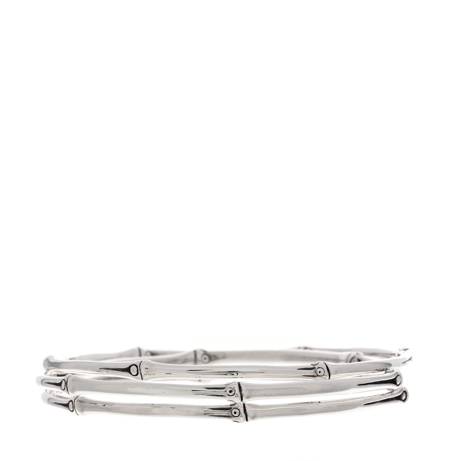 John Hardy Sterling Silver Bamboo Bangle Bracelet Set of 3 2 of 3