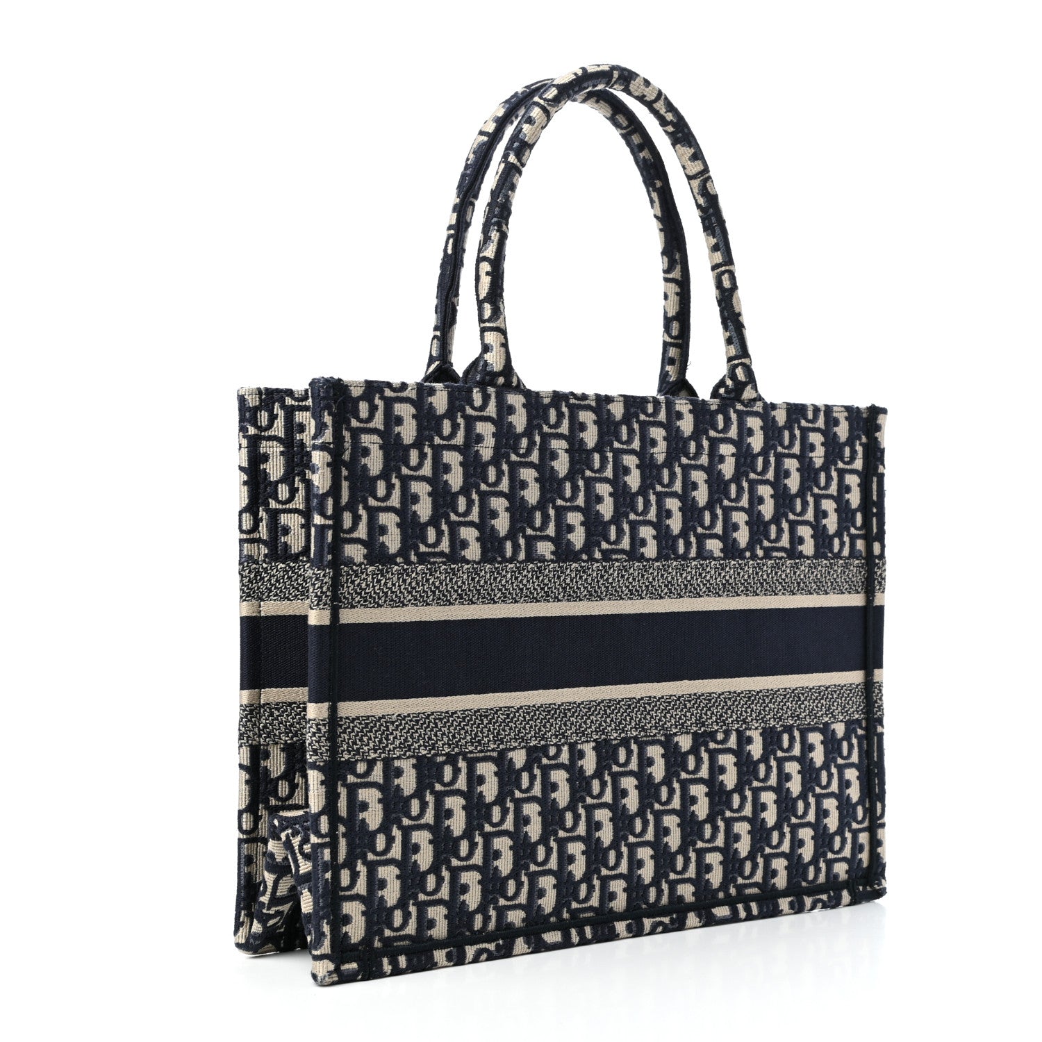 Christian Dior Oblique Medium Book Tote Blue Multicolor 3 of 9