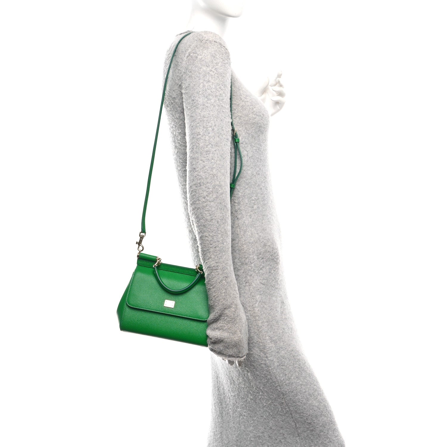 Dolce & Gabbana Dauphine Small Miss Sicily Satchel Green 2 of 9