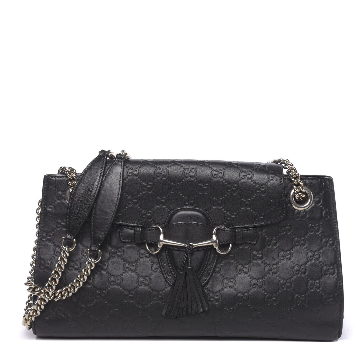 Guccissima Large Emily Chain Shoulder Bag Black