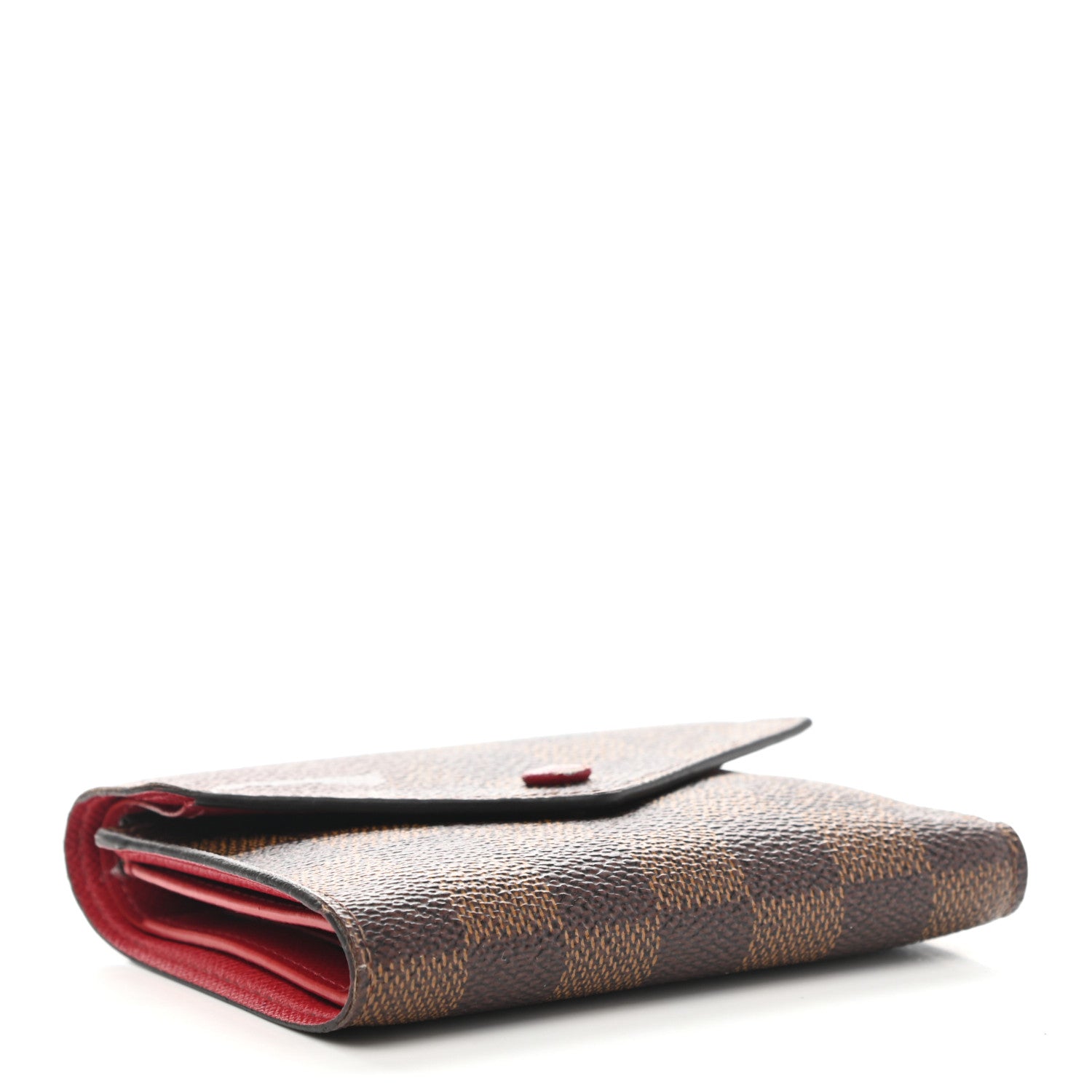 Louis Vuitton Damier Ebene Victorine Wallet Red 8 of 9