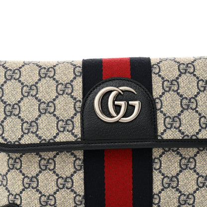 Gucci GG Supreme Monogram Web Small Ophidia Belt Bag 80 32 Beige Navy 8 of 10