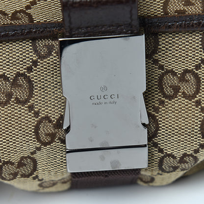 Gucci Monogram Waist Pouch Bag Dark Brown 9 of 12