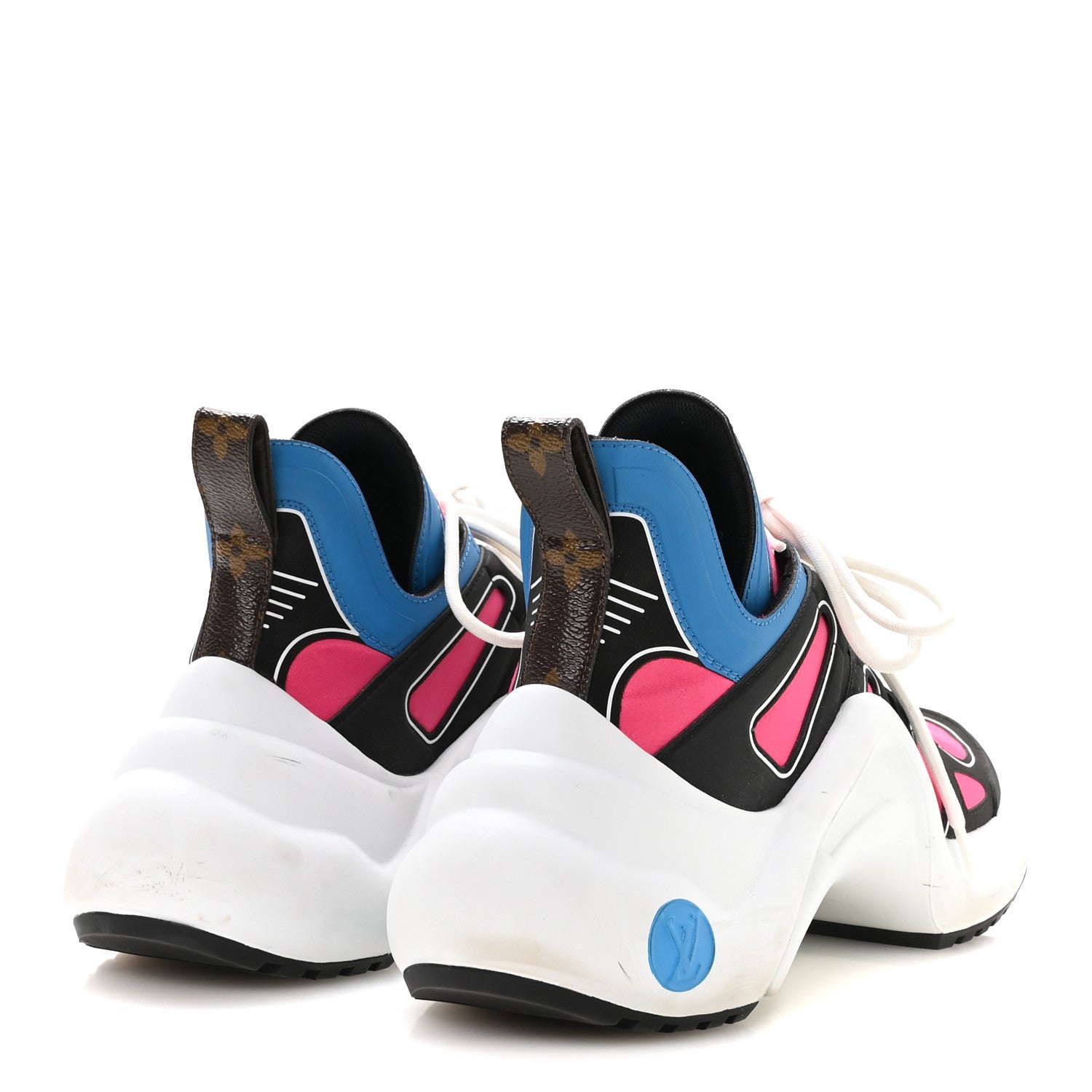 Louis Vuitton Calfskin Technical Satin LV Archlight Sneakers 38.5 Rose Pop Pink 5 of 8