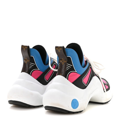 Louis Vuitton Calfskin Technical Satin LV Archlight Sneakers 38.5 Rose Pop Pink 5 of 8