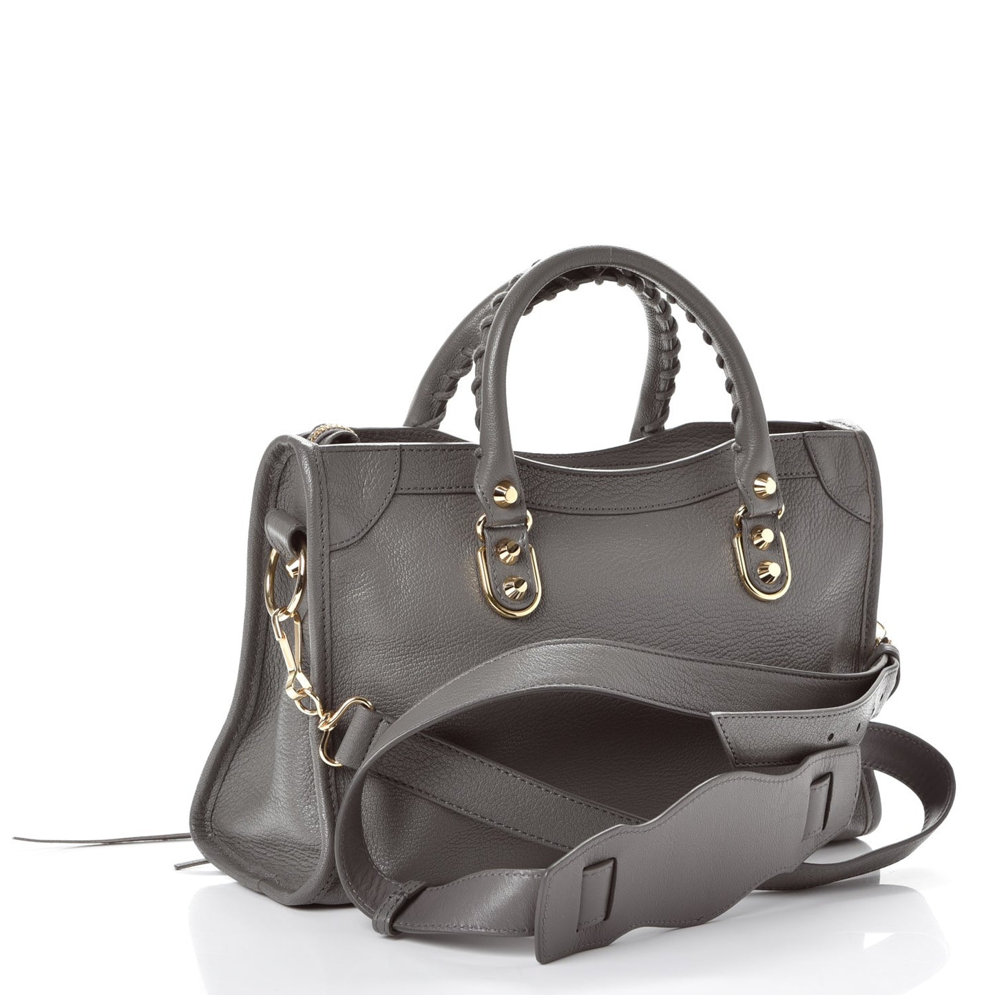 Chevre Gold Metallic Edge Hardware S City Gris Acier