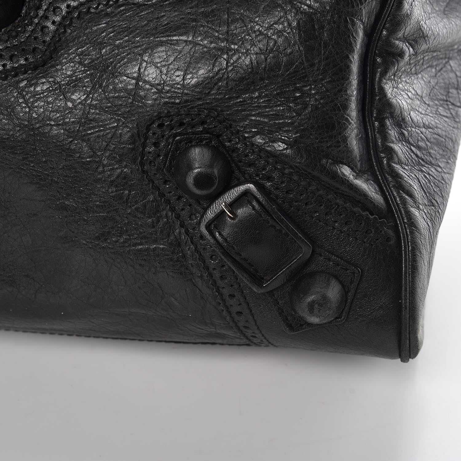 Balenciaga Agneau Giant Brogues Hardware Mid Day Black 12 of 15
