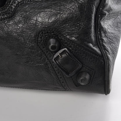 Balenciaga Agneau Giant Brogues Hardware Mid Day Black 12 of 15
