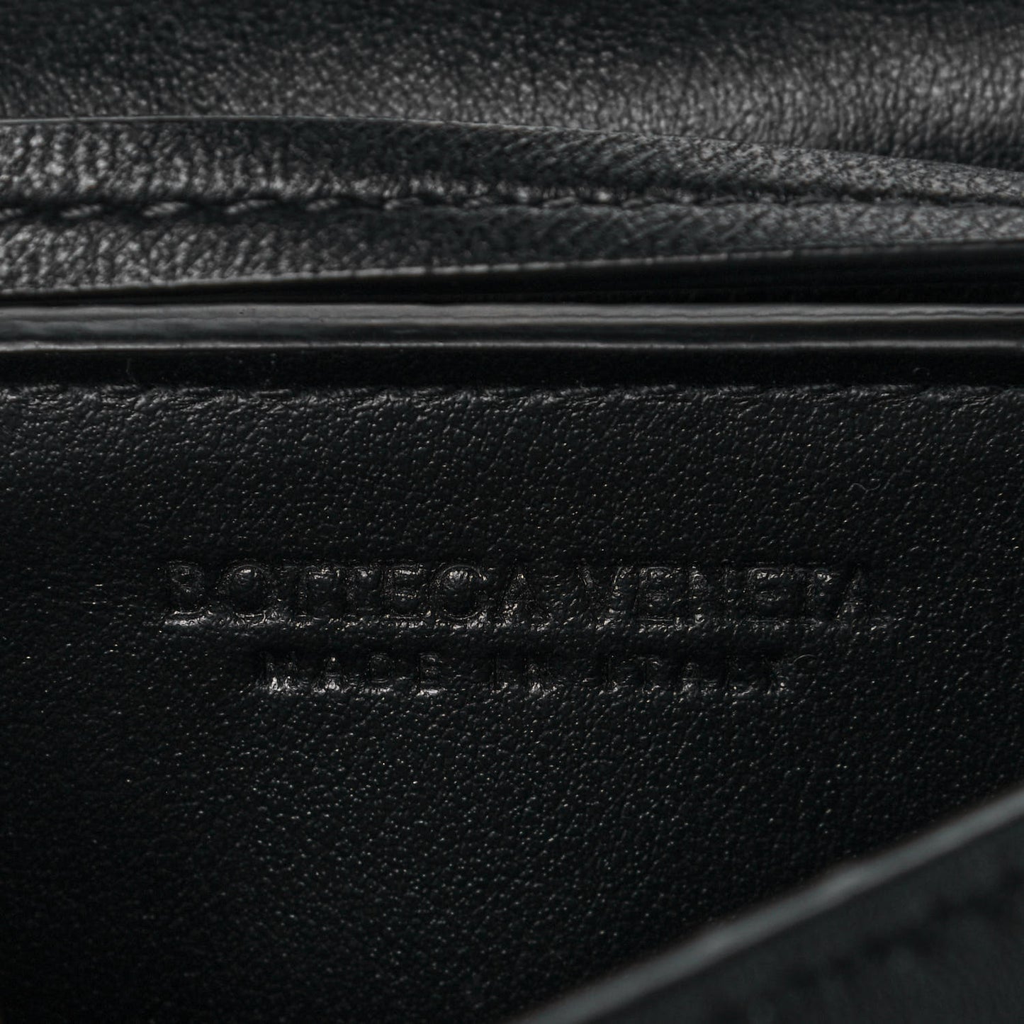 Nappa Intrecciato Crossbody Coin Pouch Black