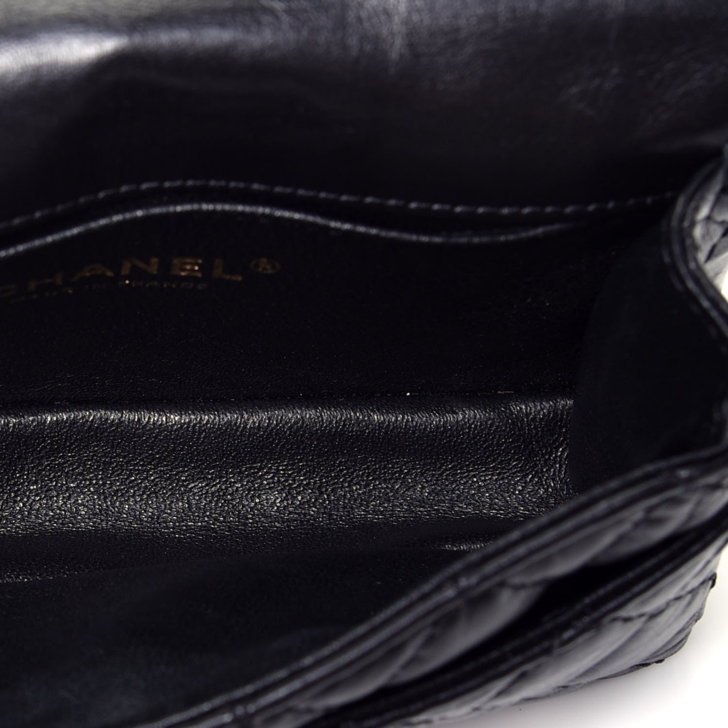Chanel Aged Calfskin Quilted 2.55 Reissue Chain Waist Bag Black 5 of 9