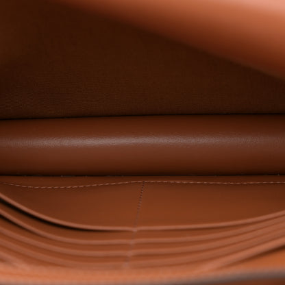 Celine Triomphe Canvas Lambskin Wallet On Strap Tan 5 of 17