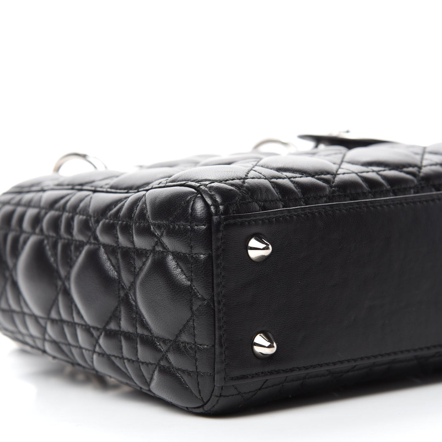 Lambskin Cannage Small Lucky Badges My Lady Dior Black