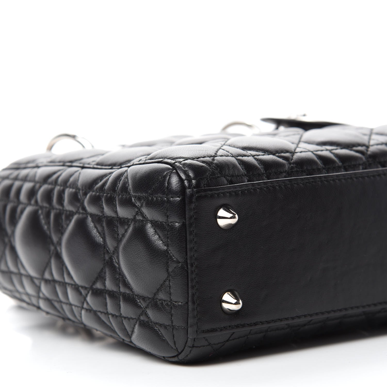Christian Dior Lambskin Cannage Small Lucky Badges My Lady Dior Black 6 of 11