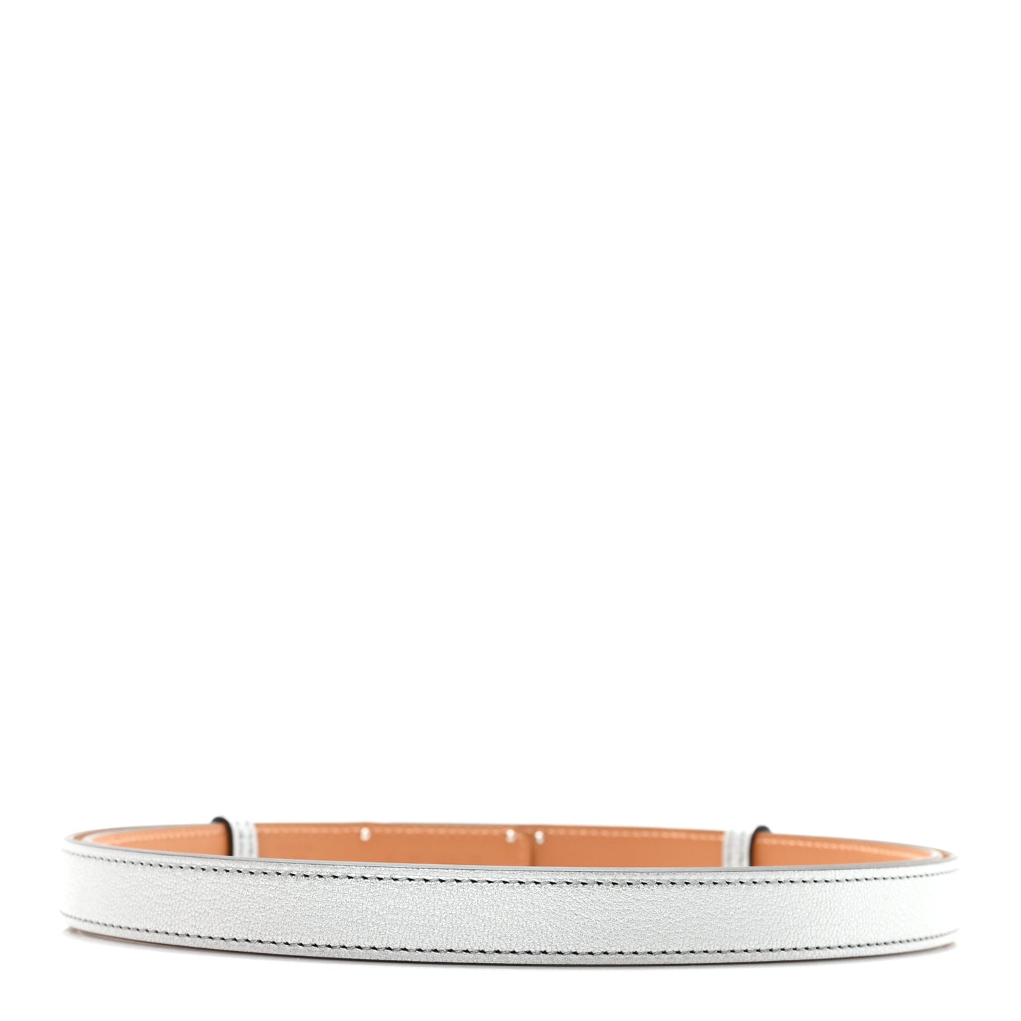 Metallic Chevre Chamkilight Kelly Belt Argent