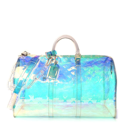 Louis Vuitton PVC Monogram Keepall Bandouliere 50 Iridescent Prism 1 of 9