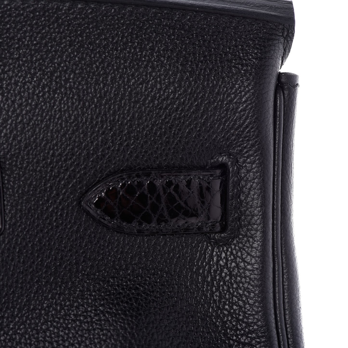 Taurillon Novillo Shiny Niloticus Crocodile Birkin Touch 30 Black