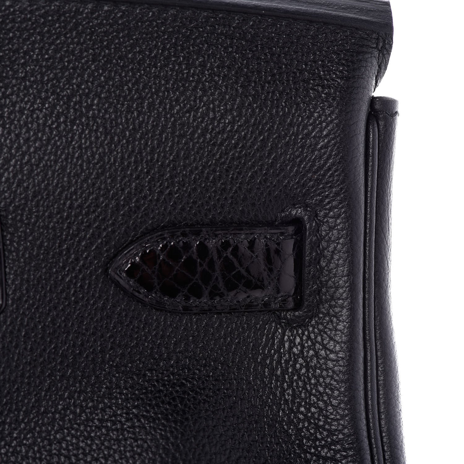 Hermes Taurillon Novillo Shiny Niloticus Crocodile Birkin Touch 30 Black 25 of 32
