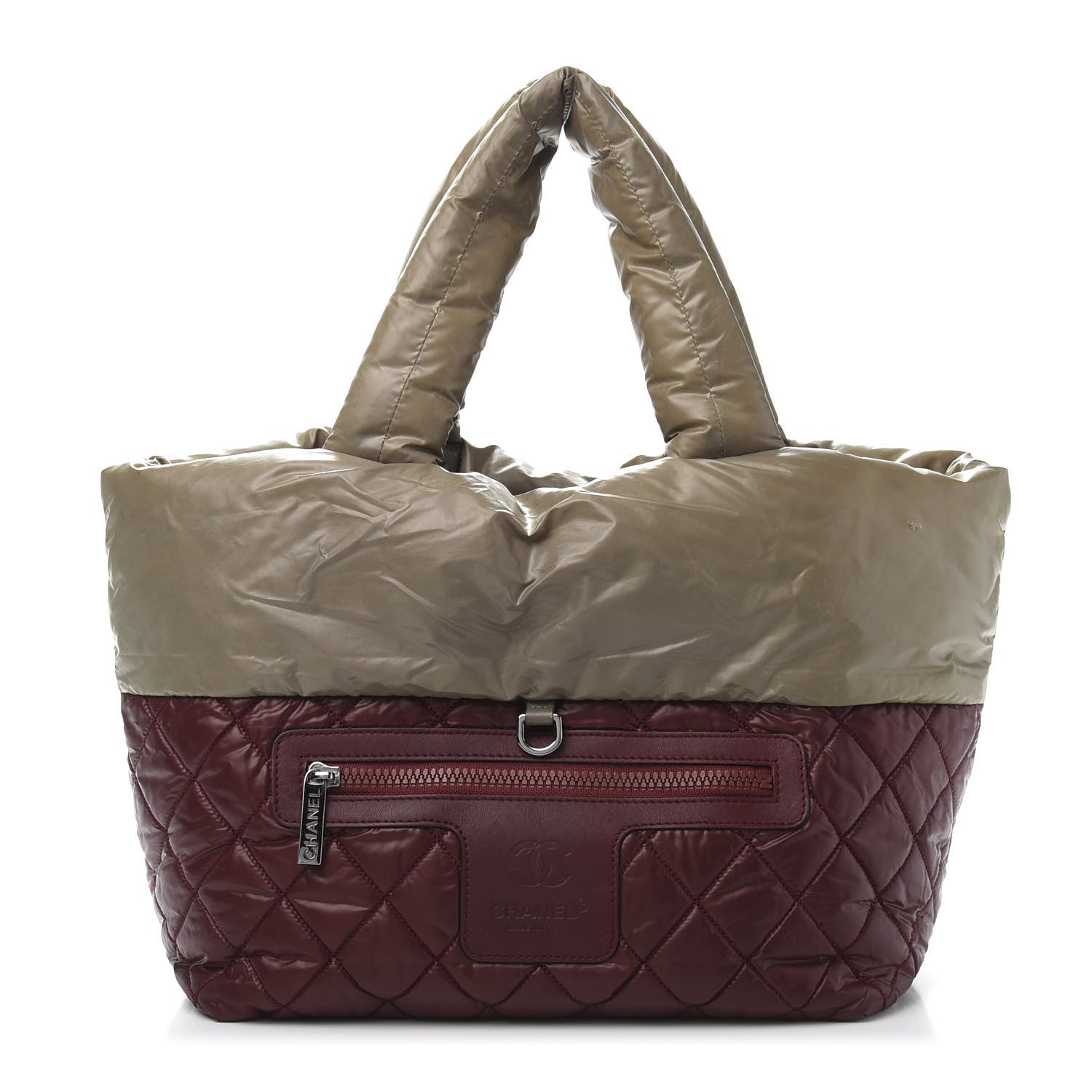 Chanel Nylon Quilted Small Coco Cocoon Reversible Tote Gray 11 of 19