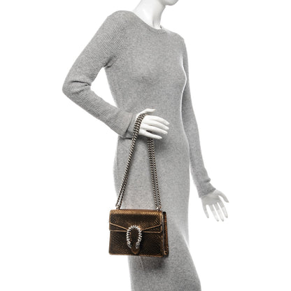 Gucci Python Mini Dionysus Shoulder Bag Gold 2 of 6